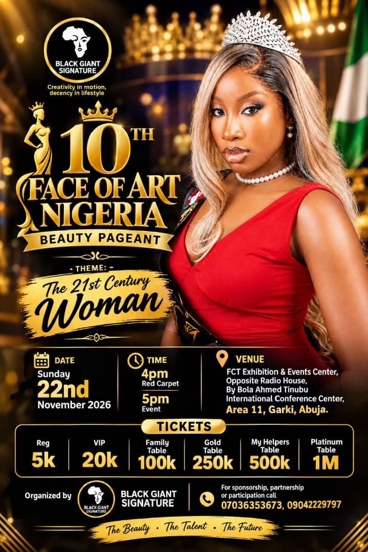 10th Face of Art Nigeria Beauty Pageant